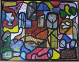 Vitrail.. à la manière de Romero Britto - 2007 - COLLAGE